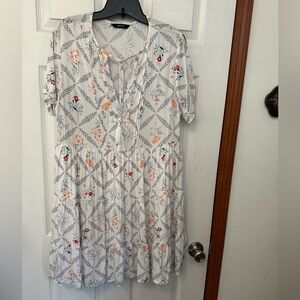 EUC Dokotoo Adorable Floral Mini Dress with Ruffle lined for modesty